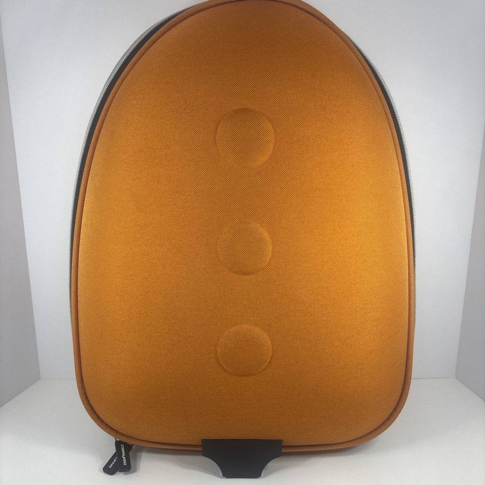 IKEA Family Wheeled Rolling Suitcase Hard Shell Bag Upptacka Orange 17in
